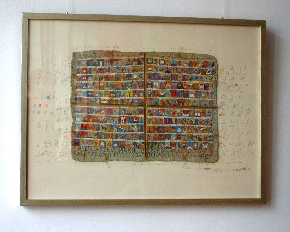Jolanta Wagner - Calendar of the most beautiful days (Ink on wove paper | Größe: 80 x 60 cm | Preis: 2800 PLN)