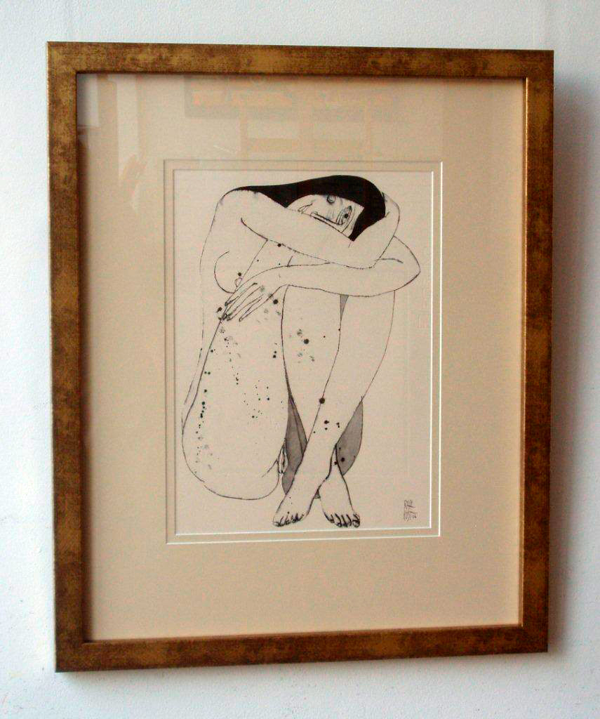 Rafał Kostrzewa - Nude (Ink on paper | Size: 55 x 69 cm | Price: 1500 PLN)