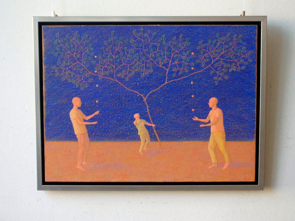 Mikołaj Kasprzyk - Jounglers (Oil on Canvas | Size: 59 x 45 cm | Price: 3500 PLN)