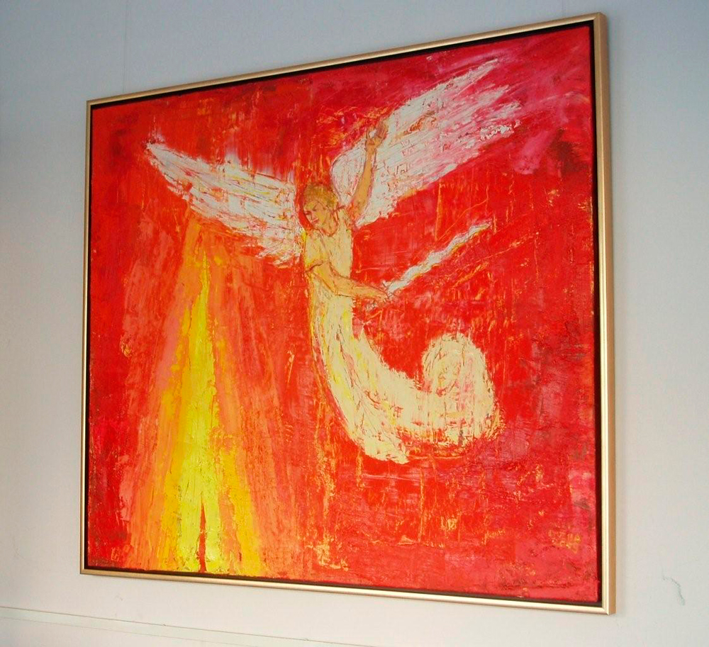 Jacek Łydżba - Angel (Oil on Canvas | Größe: 156 x 136 cm | Preis: 9500 PLN)