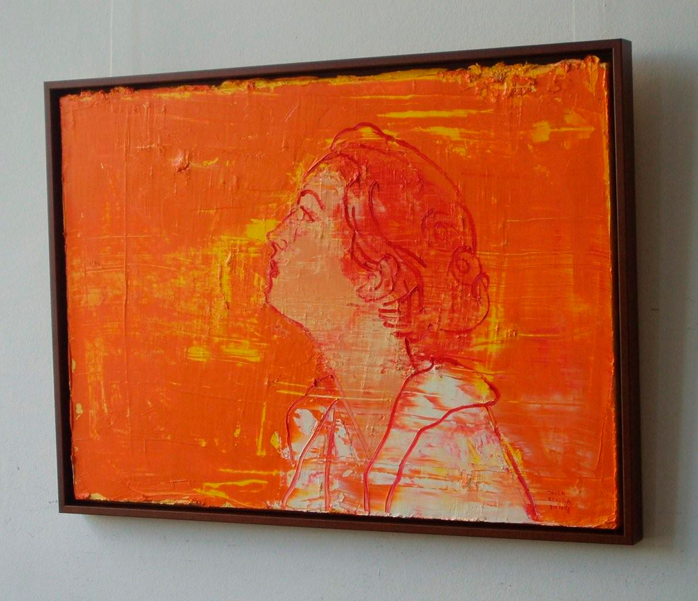 Jacek Łydżba - Orange dreams (Oil on Canvas | Wymiary: 75 x 55 cm | Cena: 3500 PLN)