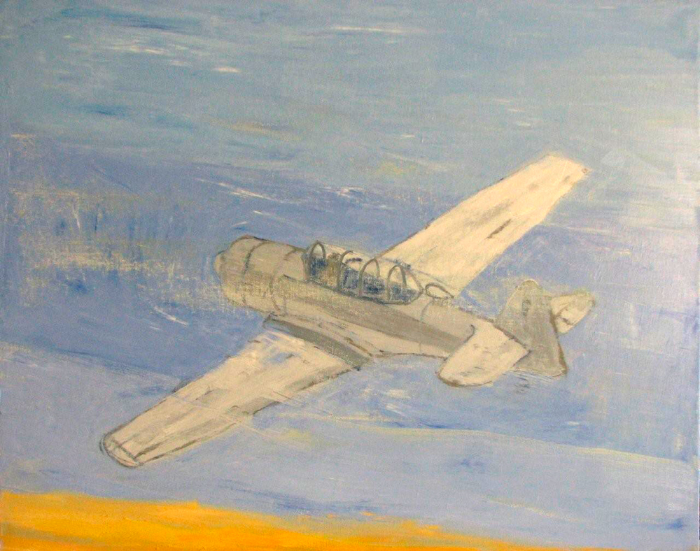 Jacek Łydżba - Plane (Oil on Canvas | Size: 120 x 100 cm | Price: 7000 PLN)