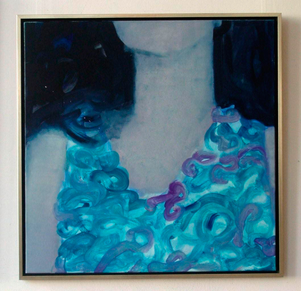 Katarzyna Swinarska - Summer dress (Oil on Canvas | Wymiary: 95 x 95 cm | Cena: 6000 PLN)