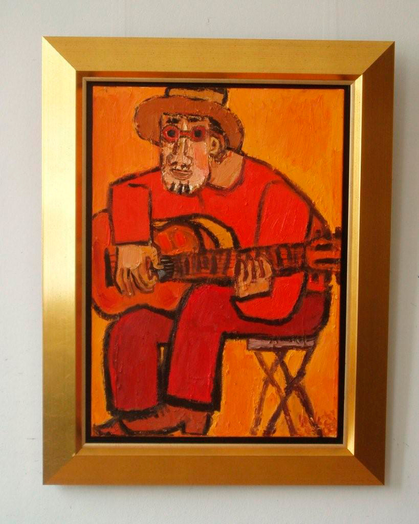 Krzysztof Kokoryn - Guitar player (Oil on Canvas | Wymiary: 70 x 90 cm | Cena: 8000 PLN)