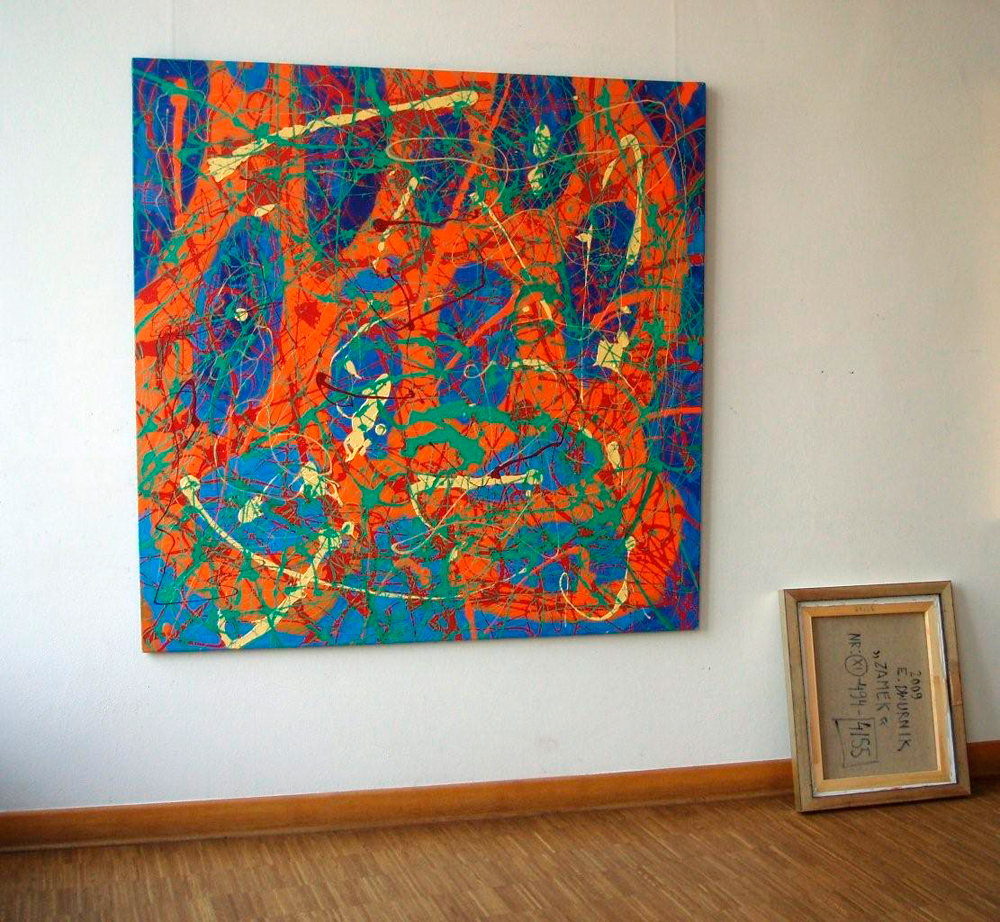 Edward Dwurnik - Abstract painting (Oil on Canvas | Wymiary: 150 x 150 cm | Cena: 35000 PLN)