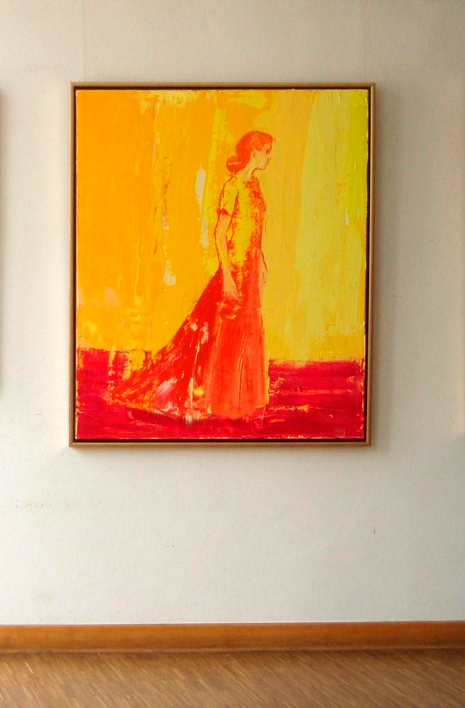 Jacek Łydżba - Young woman (Oil on Canvas | Wymiary: 100 x 125 cm | Cena: 7000 PLN)