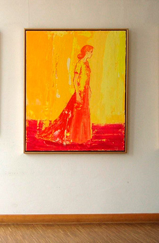 Jacek Łydżba : Young woman : Oil on Canvas