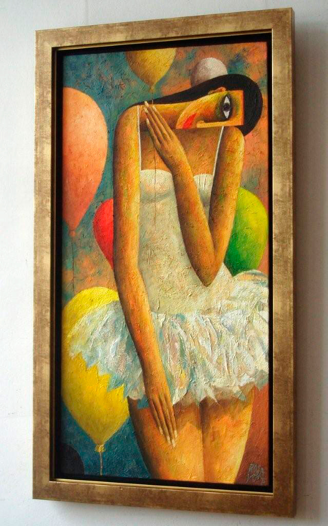 Rafał Kostrzewa - Ballet dancer (Oil on Canvas | Size: 65 x 115 cm | Price: 6500 PLN)