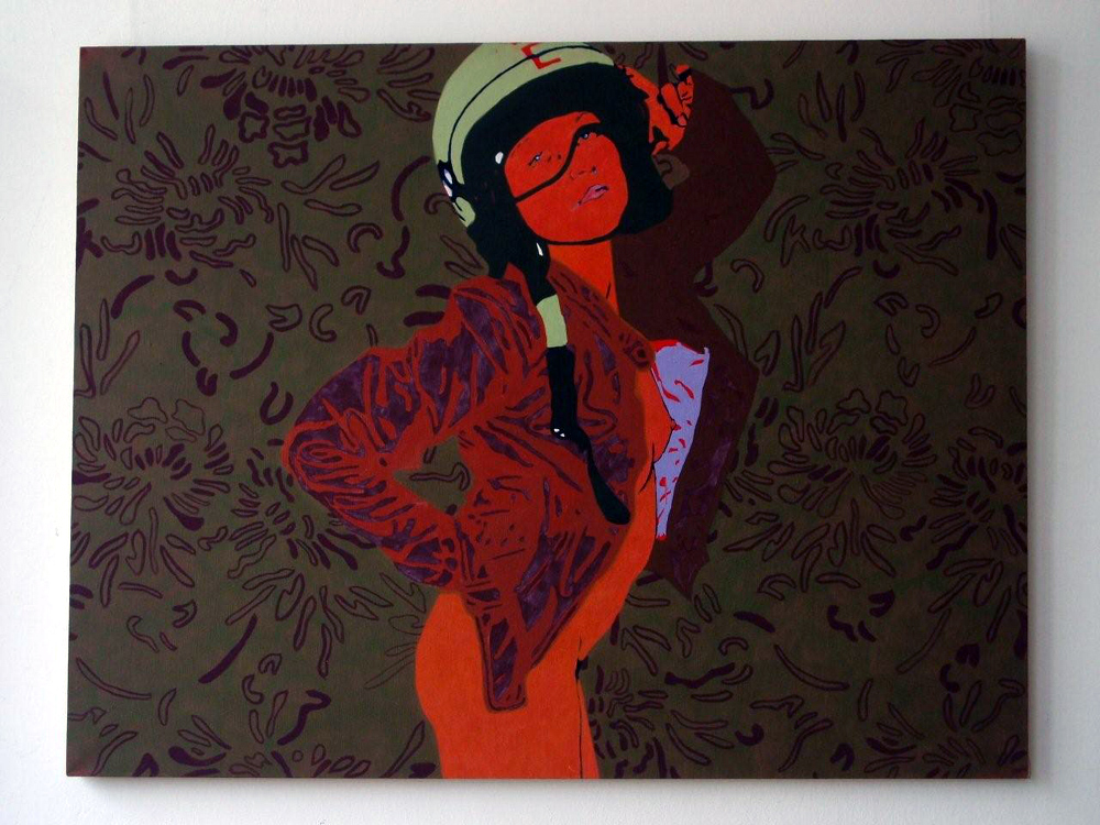 Agnieszka Sandomierz - Girl Dark (Tempera on Canvas | Wymiary: 120 x 100 cm | Cena: 8000 PLN)