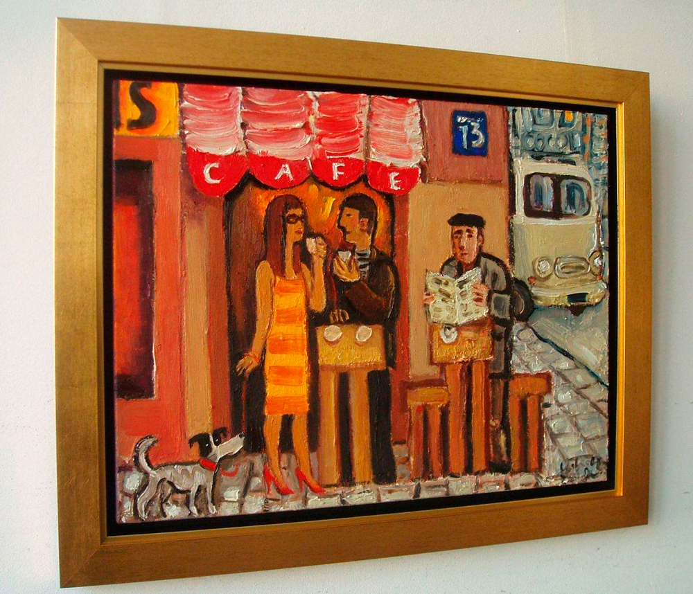Krzysztof Kokoryn - Cafe (Oil on Canvas | Size: 78 x 63 cm | Price: 8000 PLN)