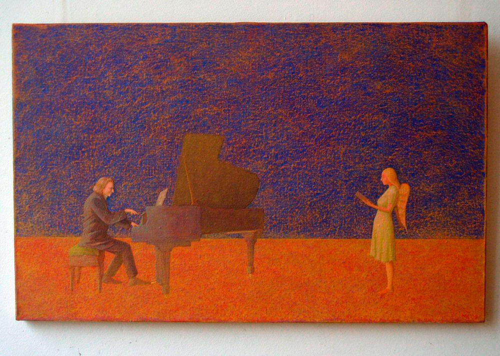 Mikołaj Kasprzyk - A Young Girl's Wish (Oil on Canvas | Größe: 65 x 41 cm | Preis: 5000 PLN)