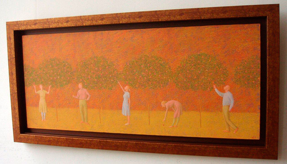 Mikołaj Kasprzyk - Apples (Oil on Canvas | Größe: 124 x 62 cm | Preis: 6000 PLN)