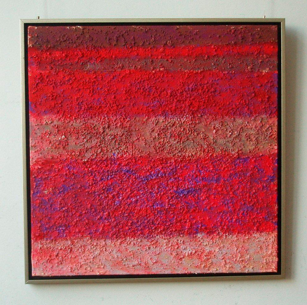 Radek Zielonka - Pink landscape (Oil on Canvas | Wymiary: 75 x 75 cm | Cena: 5000 PLN)