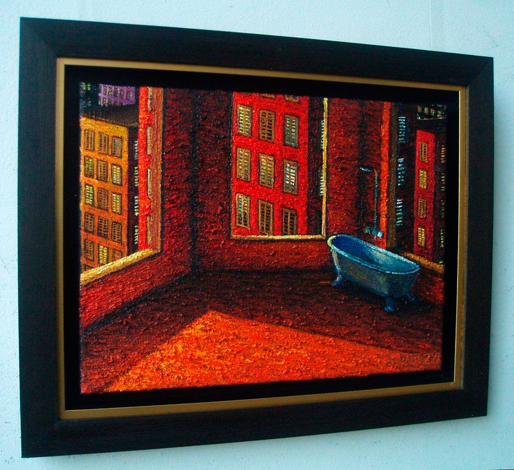 Adam Patrzyk - Bath (Oil on Canvas | Size: 82 x 42 cm | Price: 6500 PLN)
