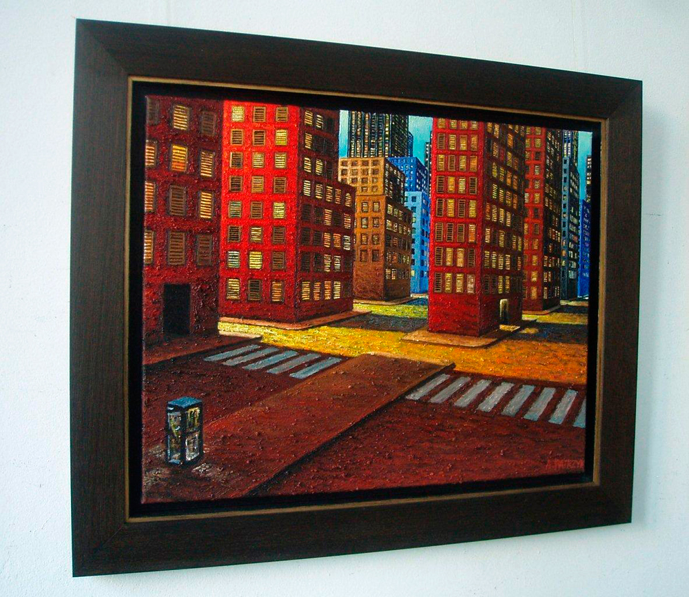 Adam Patrzyk - Pedestrian crossing (Oil on Canvas | Wymiary: 89 x 74 cm | Cena: 9000 PLN)