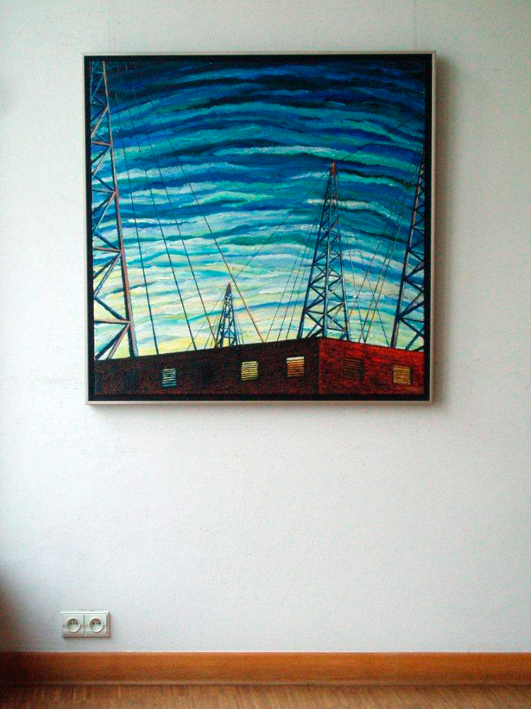 Adam Patrzyk - Waves (Oil on Canvas | Wymiary: 105 x 105 cm | Cena: 12000 PLN)