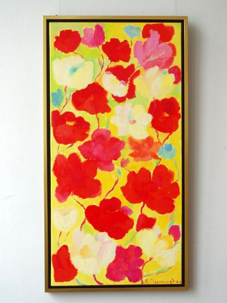 Beata Murawska - Flowers long (Oil on Canvas | Größe: 55 x 105 cm | Preis: 3800 PLN)