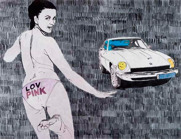 Agnieszka Sandomierz - Love pink (Tempera on canvas | Größe: 130 x 100 cm | Preis: 9000 PLN)