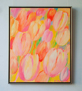 Beata Murawska : Light flowers : Oil on Canvas