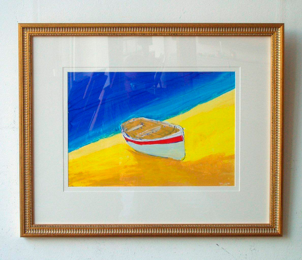Jacek Łydżba - Boat (Guache on paper | Größe: 74 x 61 cm | Preis: 1500 PLN)
