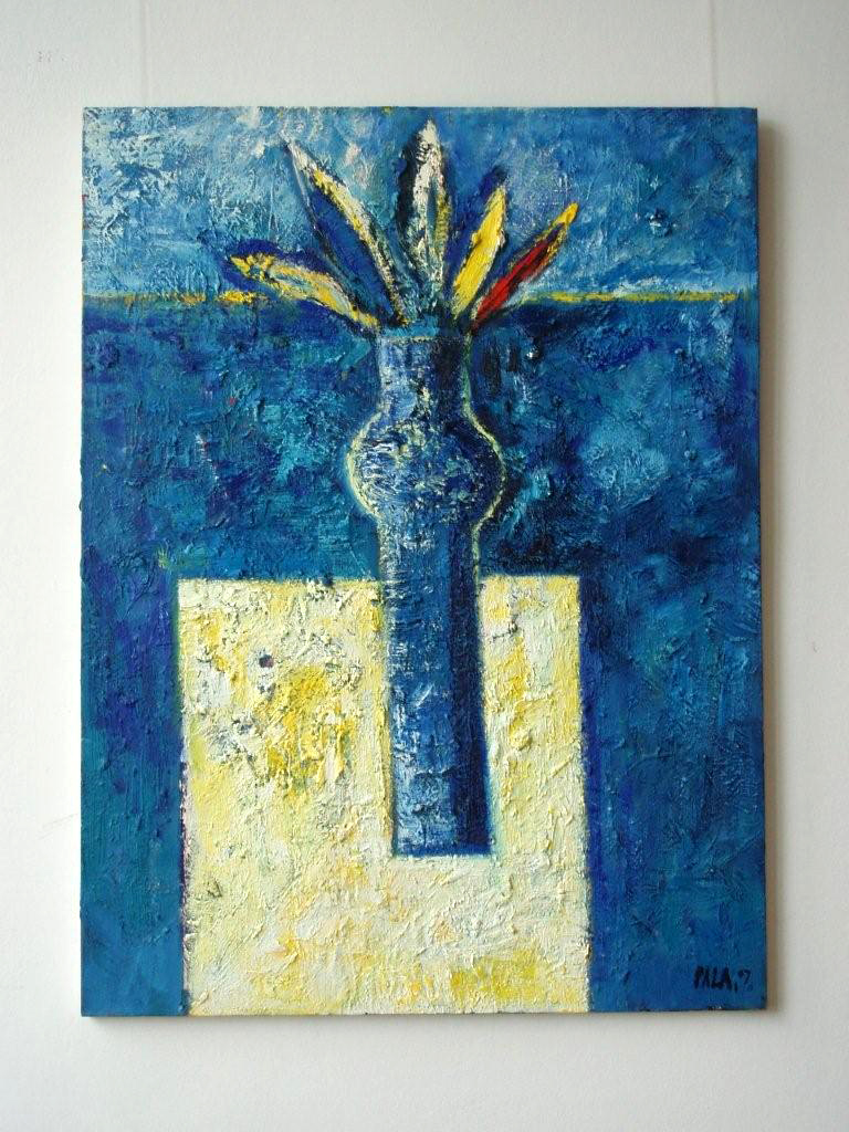 Darek Pala - Vase blue (Oil on Canvas | Wymiary: 76 x 102 cm | Cena: 8000 PLN)