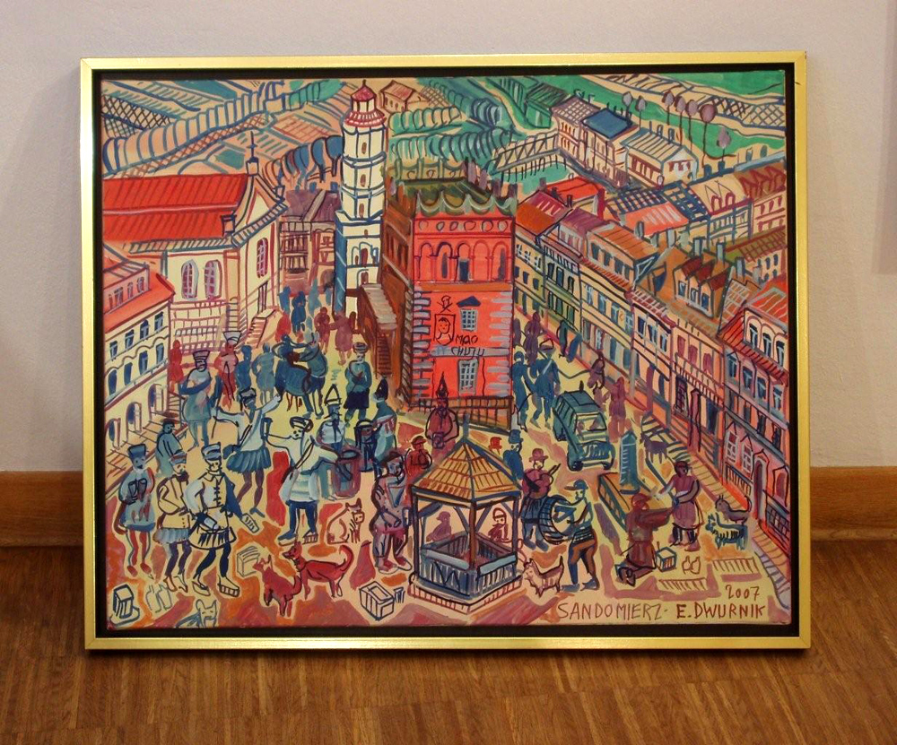Edward Dwurnik - Sandomierz (Oil on Canvas | Wymiary: 86 x 70 cm | Cena: 9000 PLN)