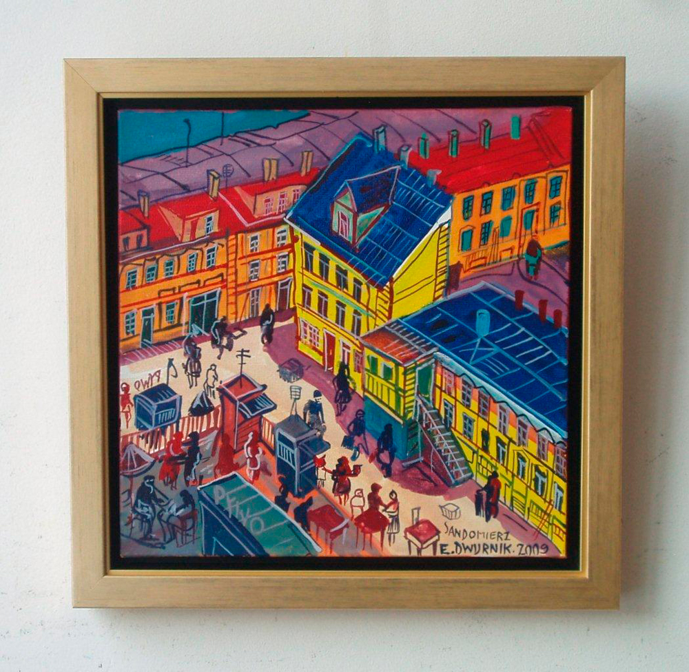 Edward Dwurnik - Sandomierz (Oil on Canvas | Size: 49 x 49 cm | Price: 6500 PLN)