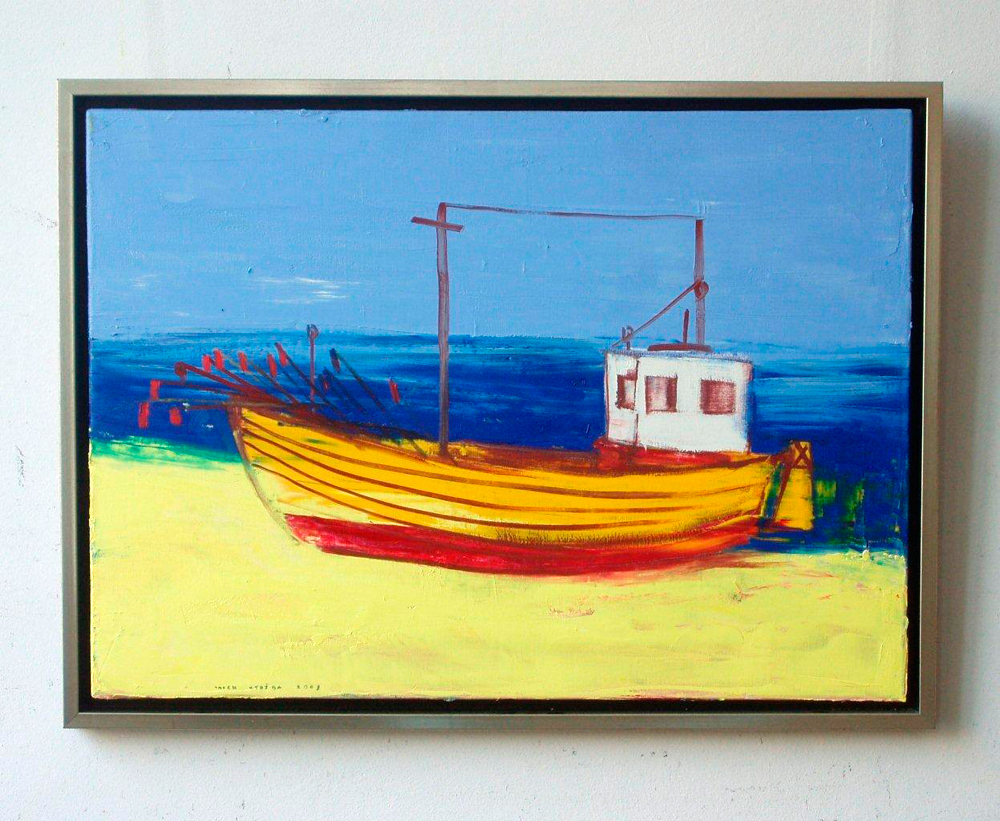 Jacek Łydżba - Boat (Oil on Canvas | Größe: 75 x 55 cm | Preis: 3500 PLN)