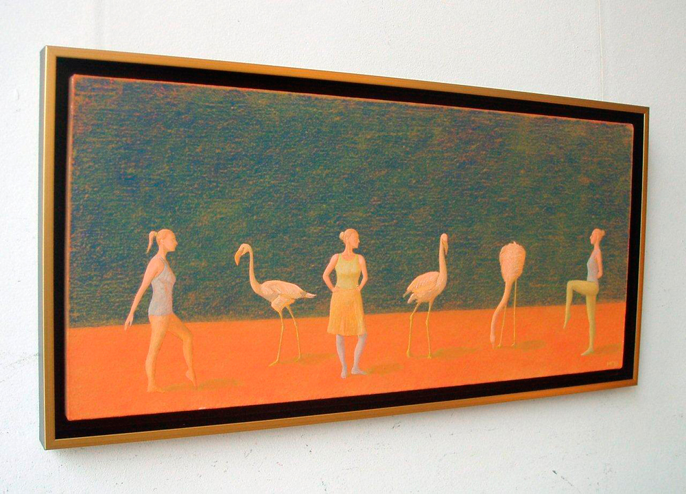 Mikołaj Kasprzyk - Birds (Oil on Canvas | Size: 79 x 39 cm | Price: 4600 PLN)