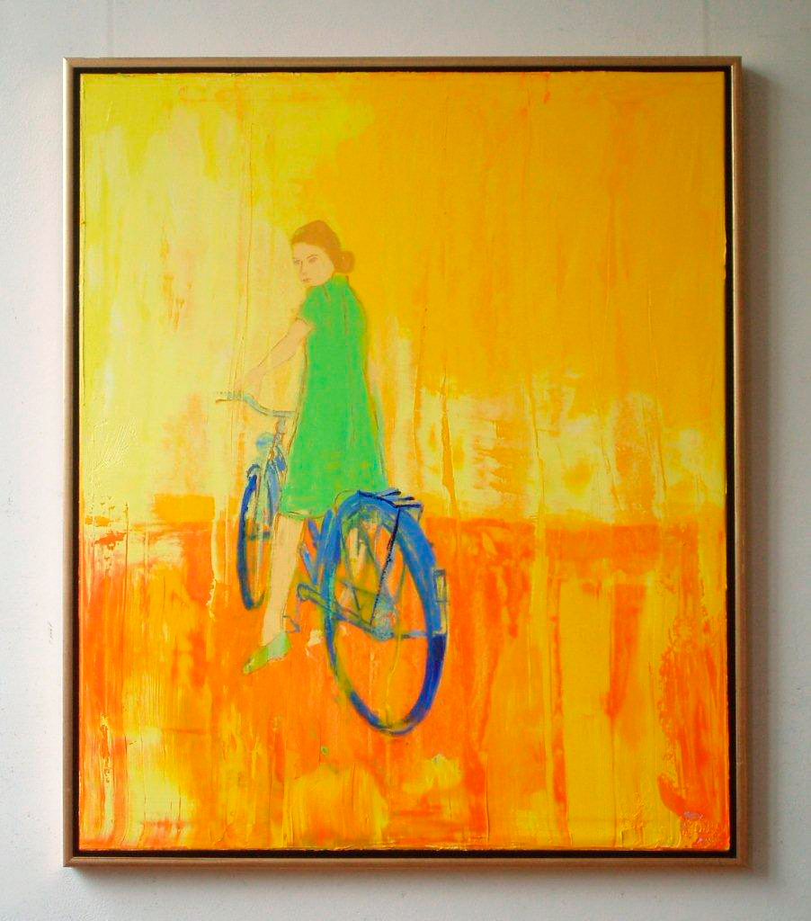 Jacek Łydżba - Cyclist (Oil on Canvas | Wymiary: 105 x 125 cm | Cena: 7000 PLN)