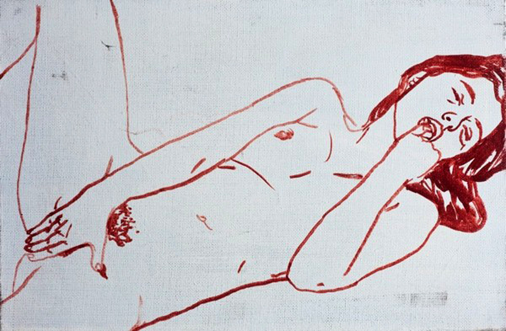 Agnieszka Sandomierz - Young woman (Tempera on Canvas | Wymiary: 30 x 20 cm | Cena: 2900 PLN)
