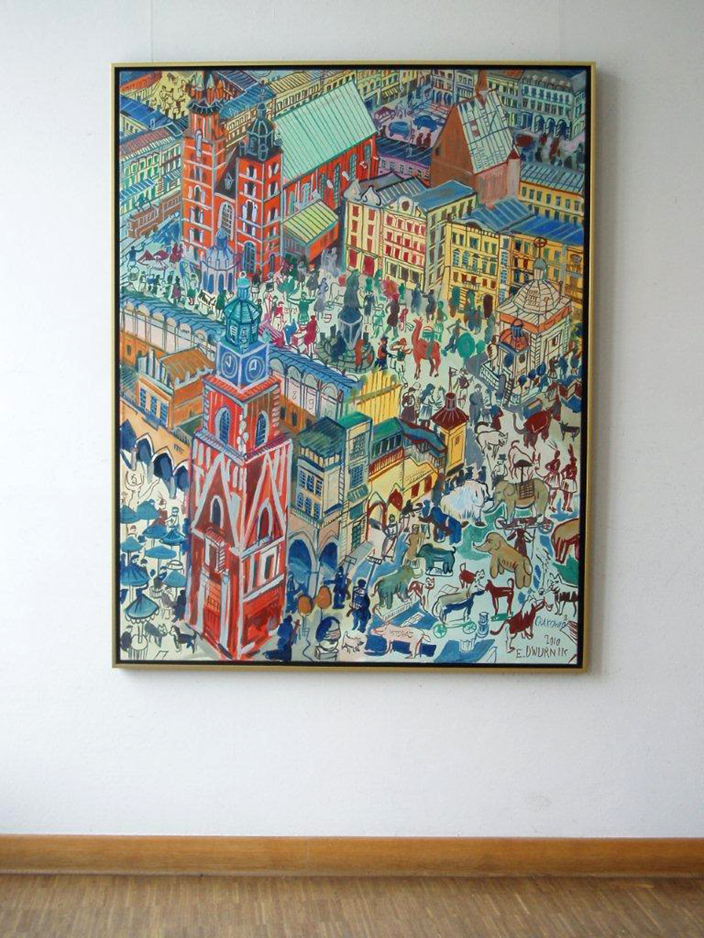Edward Dwurnik - Cracow (Oil on Canvas | Wymiary: 119 x 150 cm | Cena: 40000 PLN)