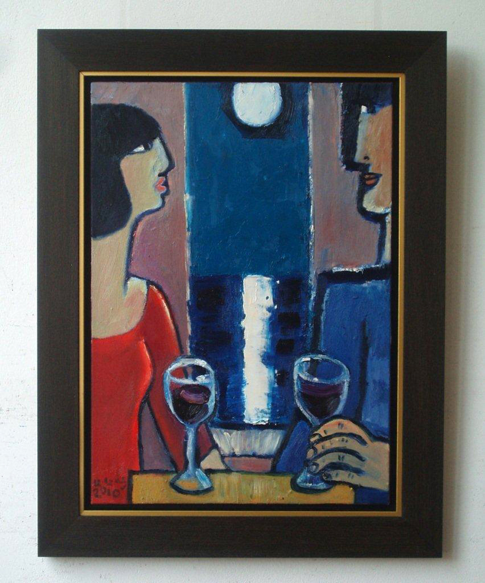 Krzysztof Kokoryn - Wine by moonlight (Oil on Canvas | Size: 70 x 90 cm | Price: 9000 PLN)