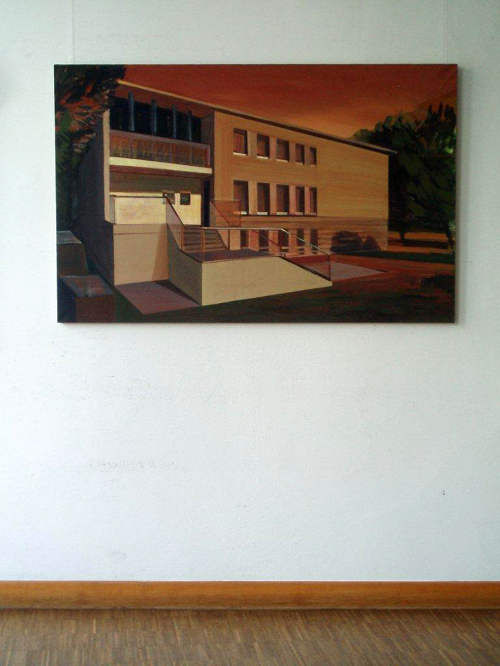 Maria Kiesner - Embassy (Tempera on Canvas | Wymiary: 135 x 90 cm | Cena: 11000 PLN)