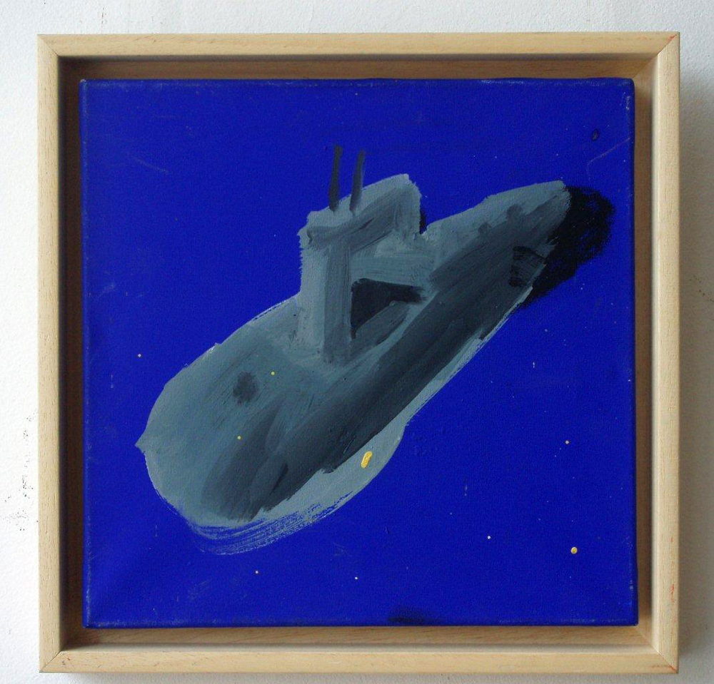 Radek Zielonka - Submarine (Acrylic on Canvas | Size: 35 x 35 cm | Price: 2800 PLN)
