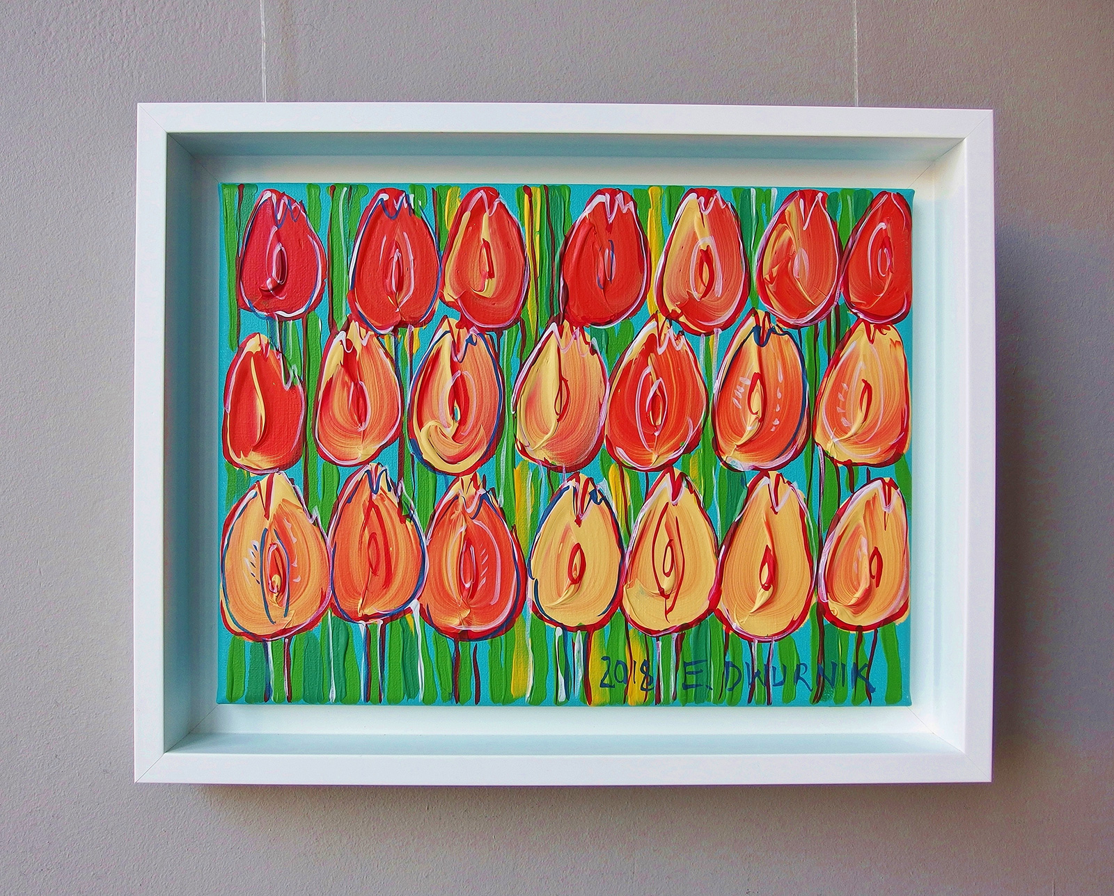 Edward Dwurnik - Pomarańczowe tulipany